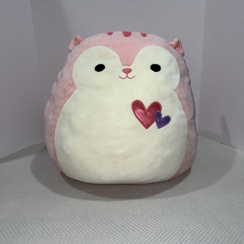 Squishmallow 16" Sarah Pink Squirrel‎ Valentine Soft Plush Stuffed Animal Toy
